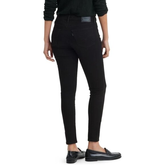 Women's Skinny Jeans Cotton Blend Slim Fit Black Mid Rise Stretch Shorts - Picture 2 of 4